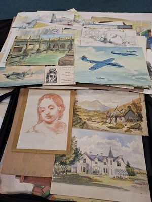 Lot 106 - Islwyn Watkins (1938-2019) Portfolio of Watercolours, Drawings and Prints