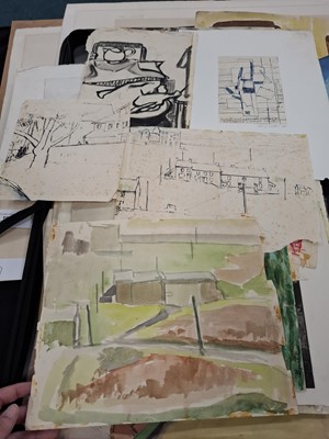 Lot 106 - Islwyn Watkins (1938-2019) Portfolio of Watercolours, Drawings and Prints