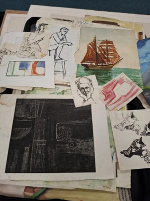 Lot 106 - Islwyn Watkins (1938-2019) Portfolio of Watercolours, Drawings and Prints