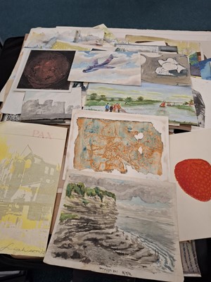 Lot 106 - Islwyn Watkins (1938-2019) Portfolio of Watercolours, Drawings and Prints