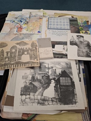 Lot 106 - Islwyn Watkins (1938-2019) Portfolio of Watercolours, Drawings and Prints