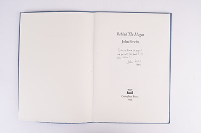 Lot 137 - FOWLES, John. The Magus. A revised version. Jonathan Cape 1st edition 1977 (2)