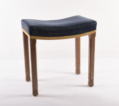 Lot A 1953 Queen Elizabeth II coronation limed oak stool