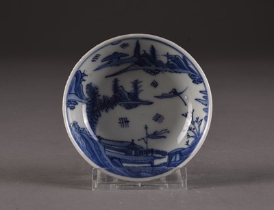 Lot 126 - A small Chinese blue and white dish, Wanli