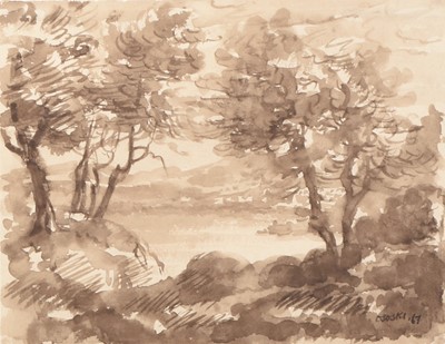 Lot 348 - Gerald Ososki (1903-1981) Rural Landscape