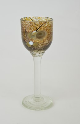 Lot 255 - A studio wine glass by George Elliot (Bewdley), late 20th century