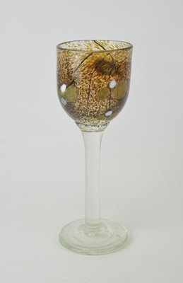 Lot 255 - A studio wine glass by George Elliot (Bewdley), late 20th century