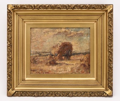 Lot 16 - Harry Fidler (1856-1935) Loading A Hay Wagon