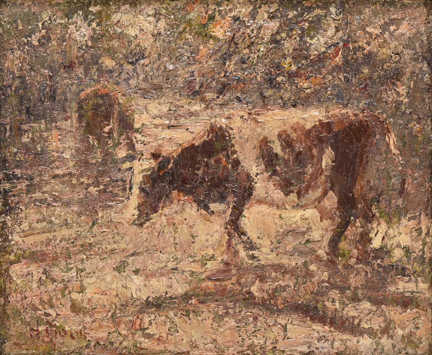 Lot 18 - Harry Fidler (1856-1935) Grazing Cows