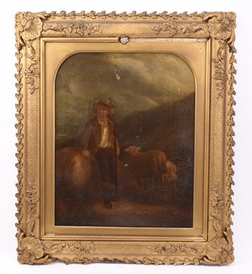 Lot 61 - British School (19th Century) Shepherd Boy with Flock