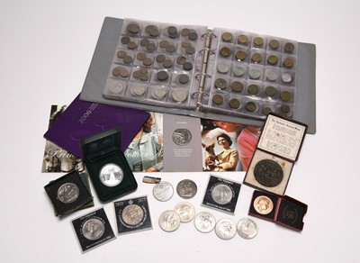 Lot 225 - An album of UK and foreign silver cupro-nickel, copper and bronze coinage