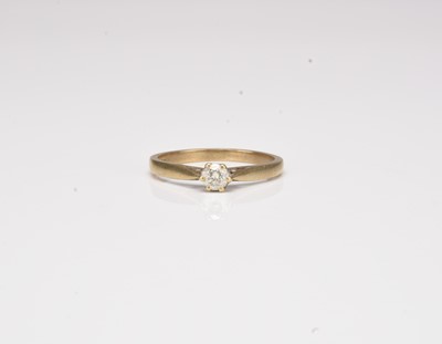 Lot 278 - A 9ct gold single stone diamond ring