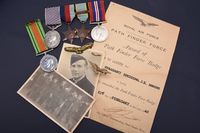 Lot WW2 Pathfinder Force DFM group to Flt/Sgt J.K Spedding, RAFVR, 35 Squadron