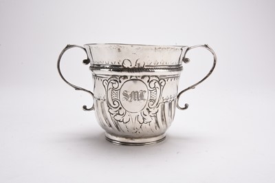 Lot 35 - A George I silver two handled loving cup