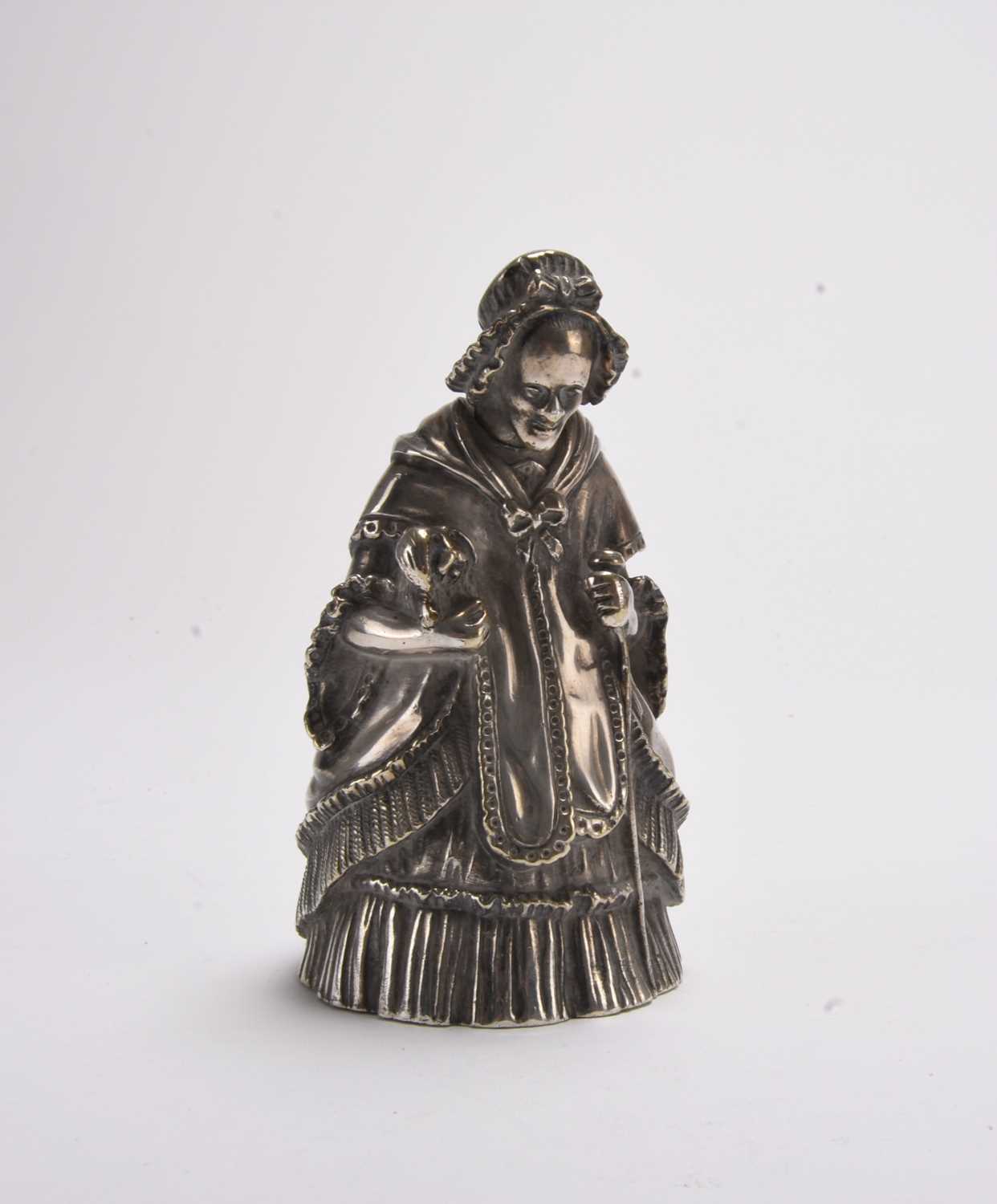 Lot 98 - An Elkington & Co novelty silver plated bell