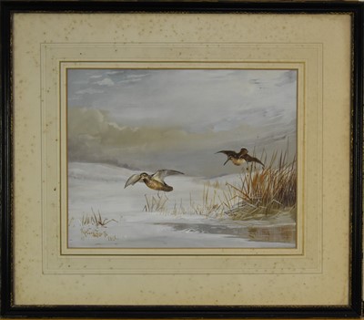Lot 307 - Reuben Ward Binks (1880-1950) Two Paintings with Snipe and Mallards