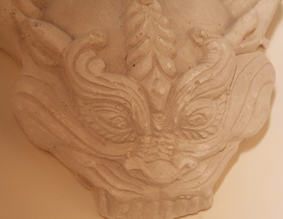 Lot 17 - Eduardo Paolozzi CBE RA (Scottish 1924-2005) Dragon Head, Plaster Sculpture