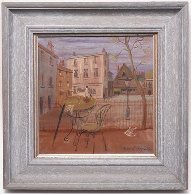 Lot 8 - Inez Estella Hoyton (British 1903-1983) Cafe in the Square