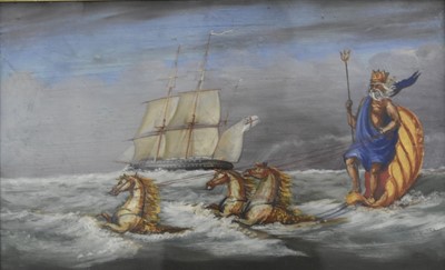 Lot 288 - An Oil Depiction of Britannia Ruling the Waves