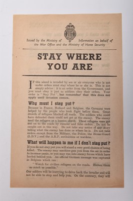 Lot 177 - WW2 Home Guard Instructional Pamphlets and Home Front Items