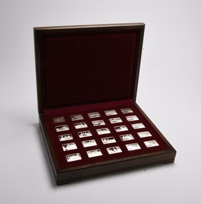 Lot 88 - A cased set of Elizabeth II commemorative silver medallions