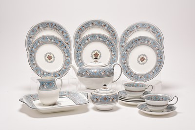 Lot 187 - Wedgwood Blue Florentine tea service, 20th century