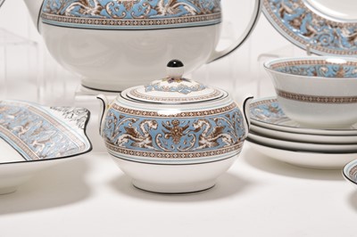 Lot 187 - Wedgwood Blue Florentine tea service, 20th century