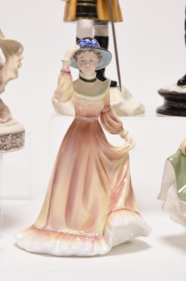 Lot 199 - Two Michael Sutty military portrait figures together with ladies and a Wedgwood paperweight