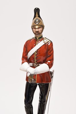 Lot 199 - Two Michael Sutty military portrait figures together with ladies and a Wedgwood paperweight
