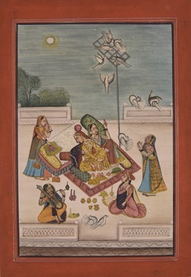 Lot 32 - Four Indian miniature paintings, Mughal, 19th century