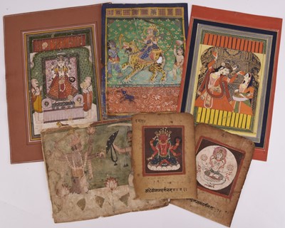 Lot 33 - A group of Pahari school paintings, 19th century