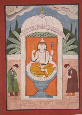 Lot 137 - Two Indian miniature paintings of deities, Deccan, 18th/19th century