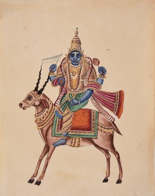 Lot 41 - Two Indian miniature paintings of deities, Mughal, 19th/20th century