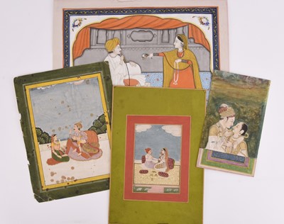 Lot 46 - Four Indian miniature paintings, Deccan, 19th century and later