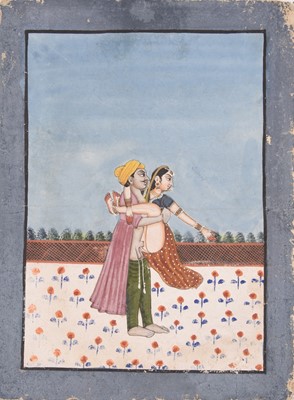 Lot 47 - Two Indian miniature erotic paintings, Deccan, 19th century