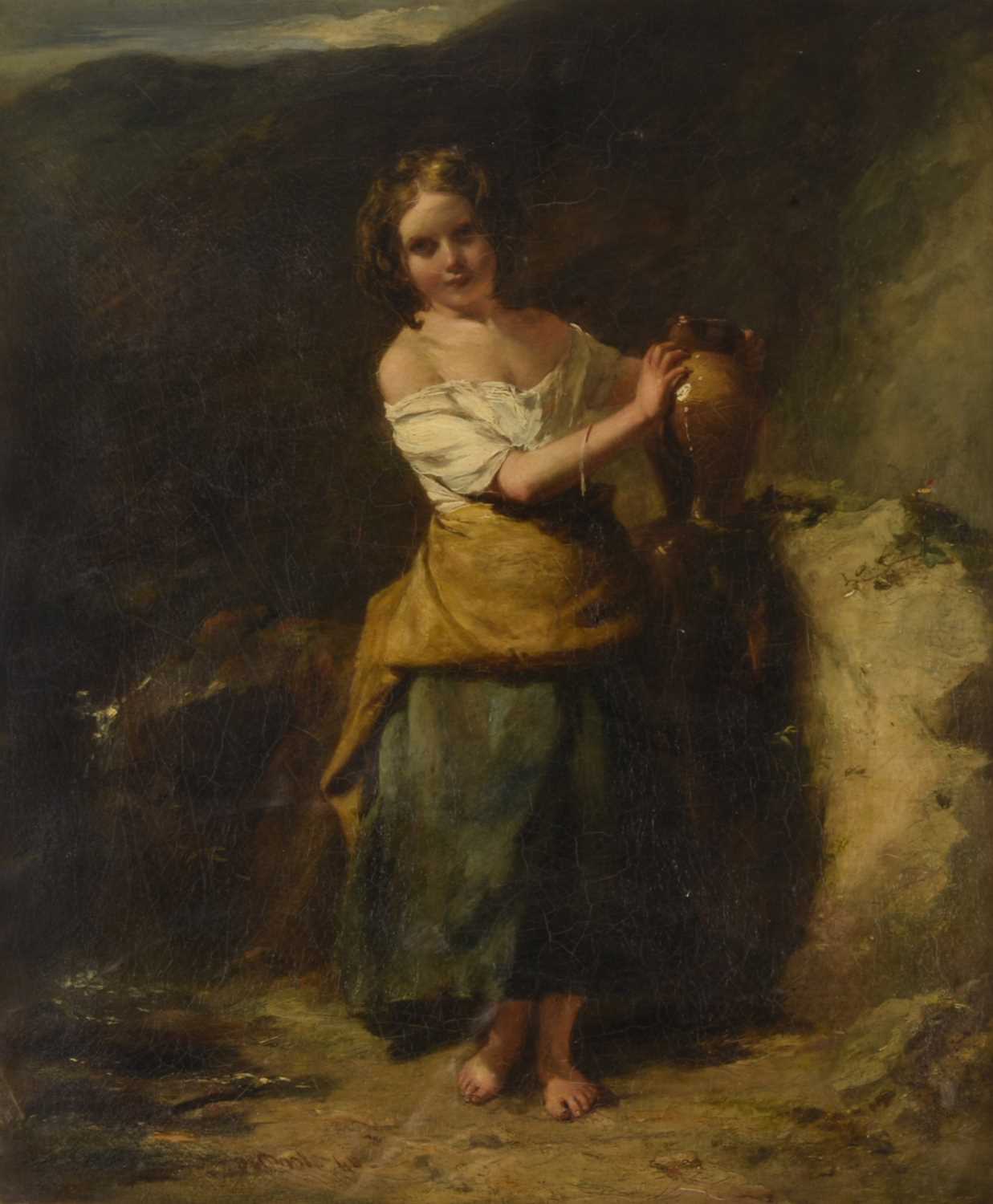 Lot 1 - Paul Falconer Poole (1807-1879) At the Spring