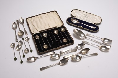 Lot 58 - A collection of silver spoons