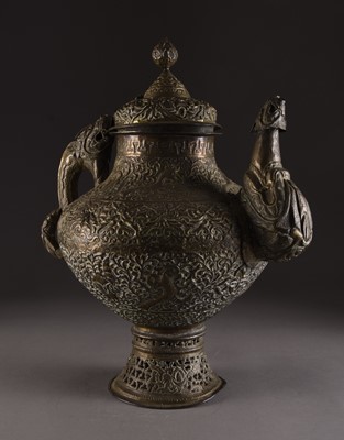 Lot 1 - A Tibetan embossed copper teapot, 19th century