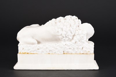 Lot 72 - An Italian alabaster figure of a lion, late 19th century