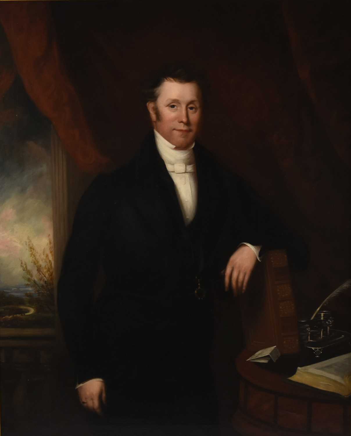 Lot 4 - British School (19th Century) Large Three Quarter Length Portrait of William Townend