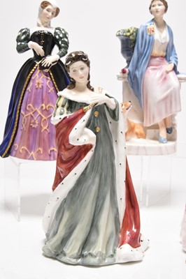 Lot 204 - A set of Royal Doulton limited edition 'Queens of the Realm' figures and 'Queen Mother'