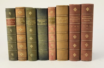 Lot 162 - BINDINGS. BROWNING, Robert, Poetical Works, 2 vols 1907. Maroon calf.