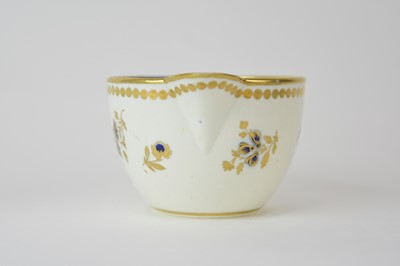 Lot 41 - A Caughley 'Dresden Flowers' milk jug, circa 1788-93