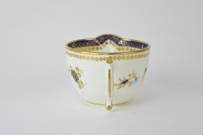 Lot 41 - A Caughley 'Dresden Flowers' milk jug, circa 1788-93
