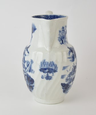 Lot 43 - A rare John Rose Coalport 'Latticed Fence and Pagoda' jug, circa 1796-1800