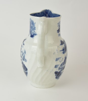 Lot 43 - A rare John Rose Coalport 'Latticed Fence and Pagoda' jug, circa 1796-1800
