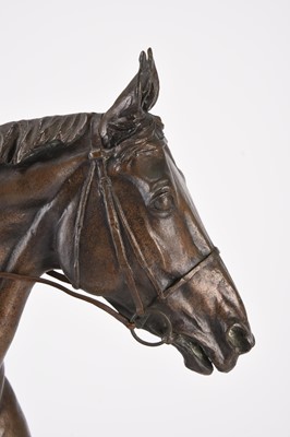 Lot 68 - Bernard Winskill (d. 1980), 'Balidar', a very large bronze sculpture of a racehorse and jockey