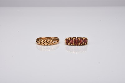 Lot 349 - Two 18ct gold rings