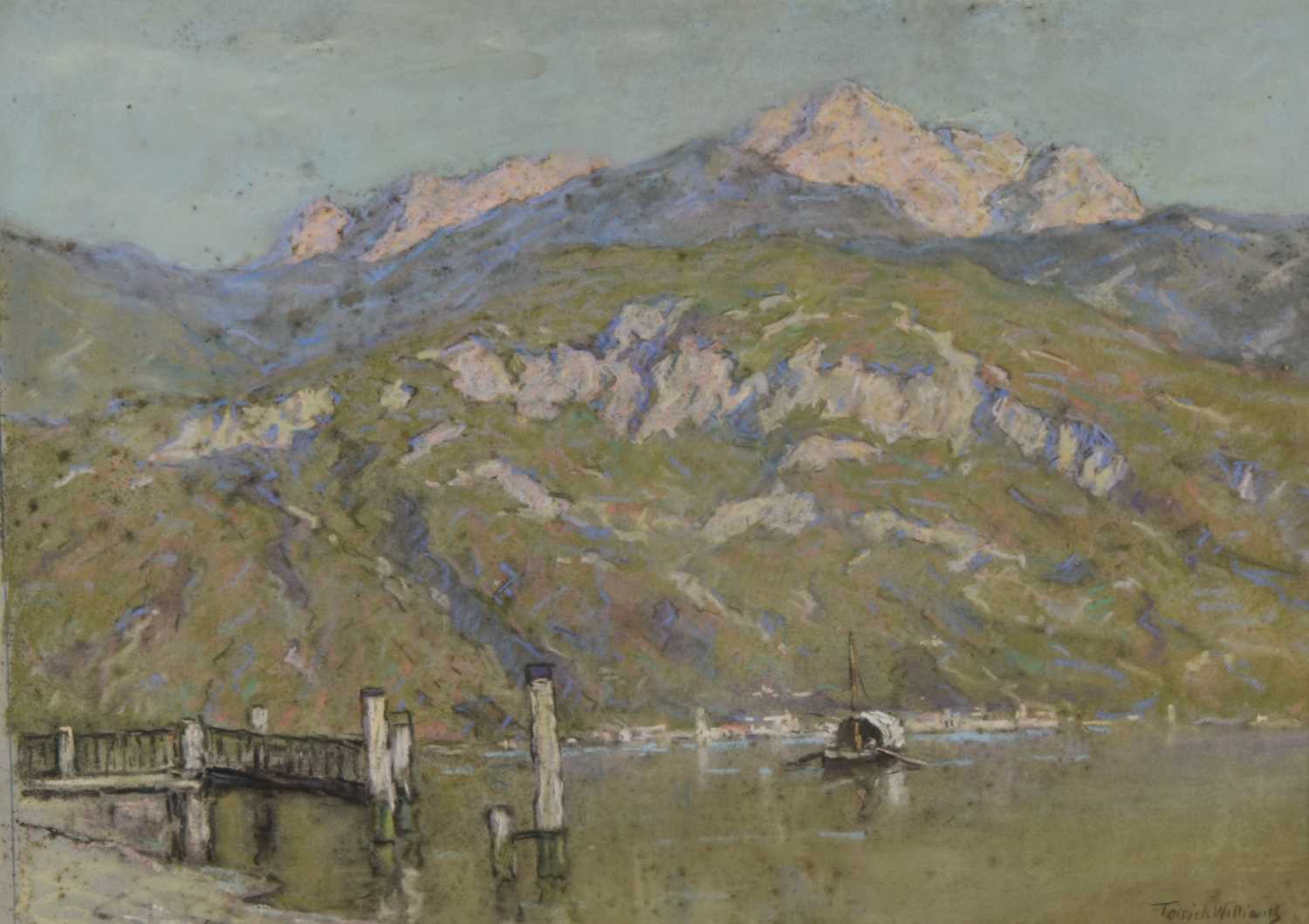Lot 2 - Terrick Williams (1860-1936) Lake Como from Menaggio