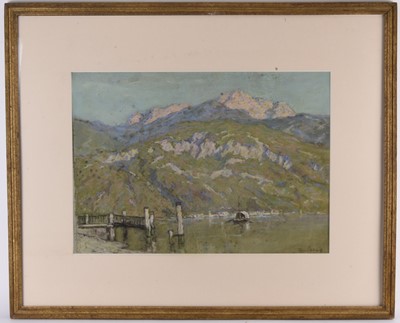 Lot 2 - Terrick Williams (1860-1936) Lake Como from Menaggio